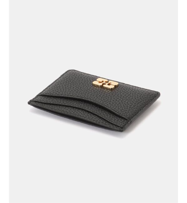 PULP「GANNI / ガニー Ganni Bou Card Holder Grained Gold」|名刺入れ・カードケース|