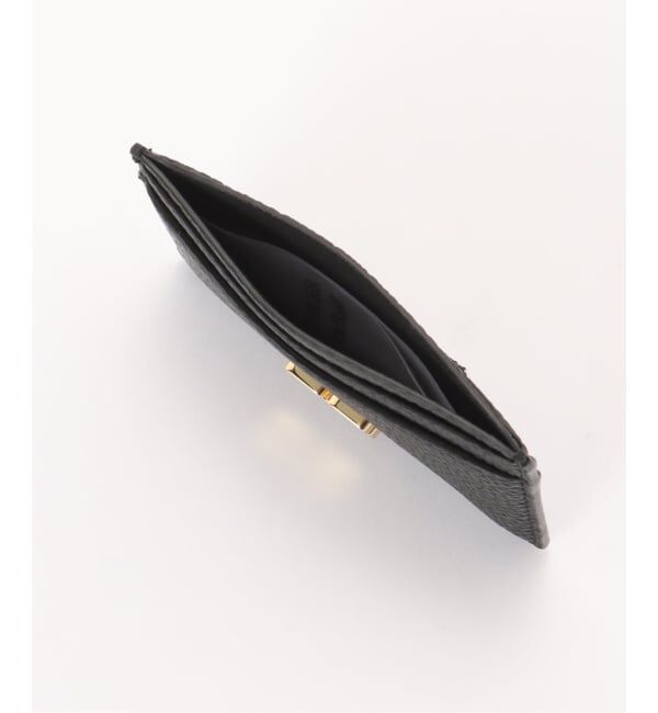 PULP「GANNI / ガニー Ganni Bou Card Holder Grained Gold」|名刺入れ・カードケース|