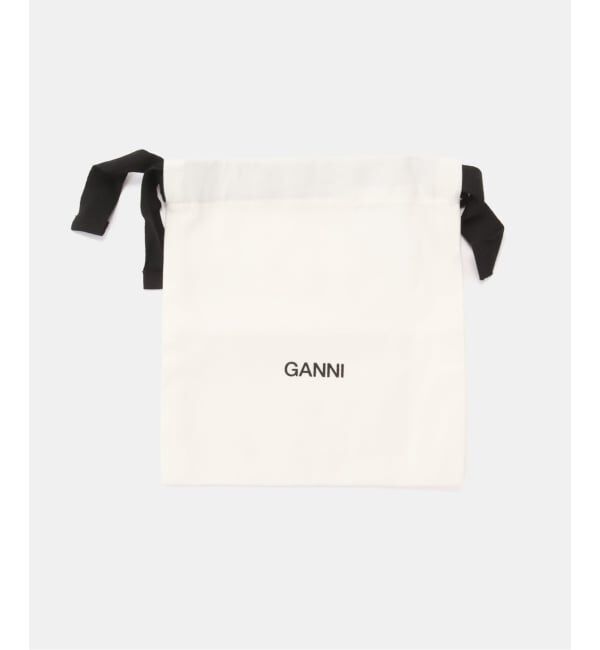 PULP「GANNI / ガニー Ganni Bou Card Holder Grained Gold」|名刺入れ・カードケース|