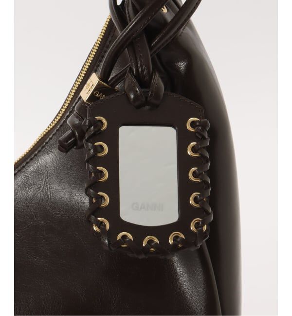 PULP「GANNI / ガニー Ganni Bou Card Holder Grained Gold」|名刺入れ・カードケース|