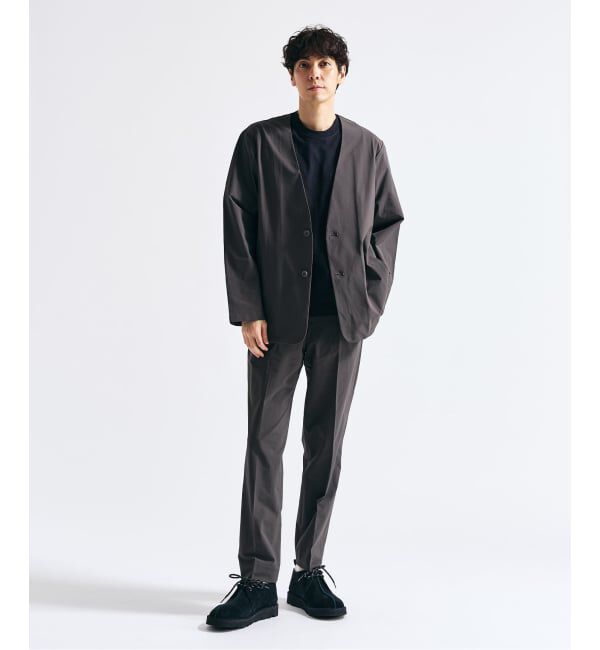 417 EDIFICE「【FREE MOTION】 カーディガンジャケット」|ノーカラージャケット|