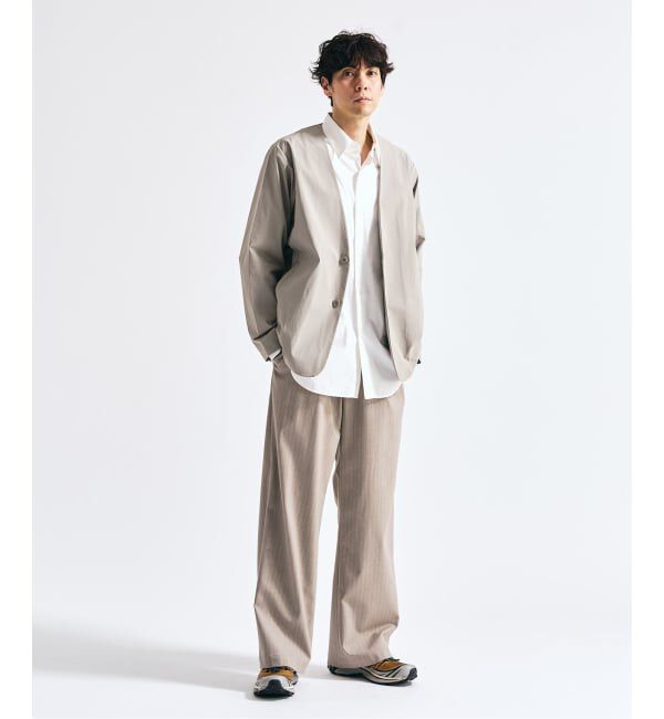 417 EDIFICE「【FREE MOTION】 カーディガンジャケット」|ノーカラージャケット|