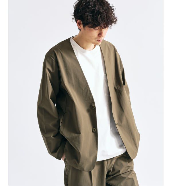 417 EDIFICE「【FREE MOTION】 カーディガンジャケット」|ノーカラージャケット|