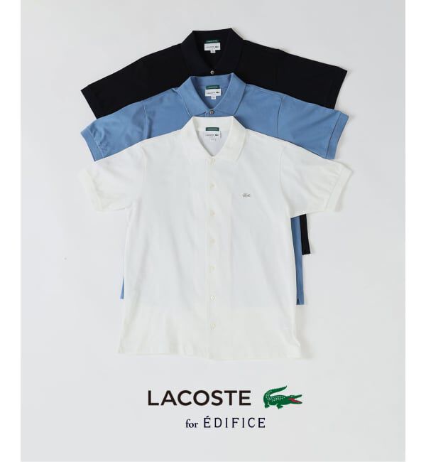 EDIFICE「《予約》LACOSTE(ラコステ) 別注 フルオープン ロングスリーブポロシャツ」|Tシャツ・カットソー|