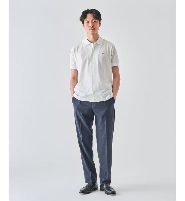 EDIFICE「《予約》LACOSTE(ラコステ) 別注 フルオープン ロングスリーブポロシャツ」|Tシャツ・カットソー|