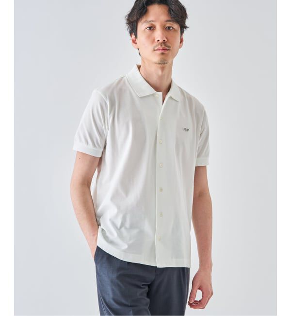 EDIFICE「《予約》LACOSTE(ラコステ) 別注 フルオープン ロングスリーブポロシャツ」|Tシャツ・カットソー|