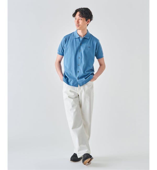 EDIFICE「《予約》LACOSTE(ラコステ) 別注 フルオープン ロングスリーブポロシャツ」|Tシャツ・カットソー|