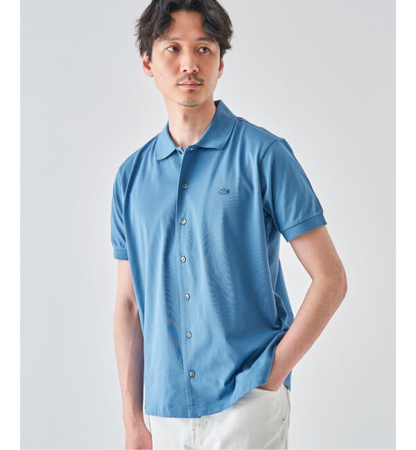EDIFICE「《予約》LACOSTE(ラコステ) 別注 フルオープン ロングスリーブポロシャツ」|Tシャツ・カットソー|