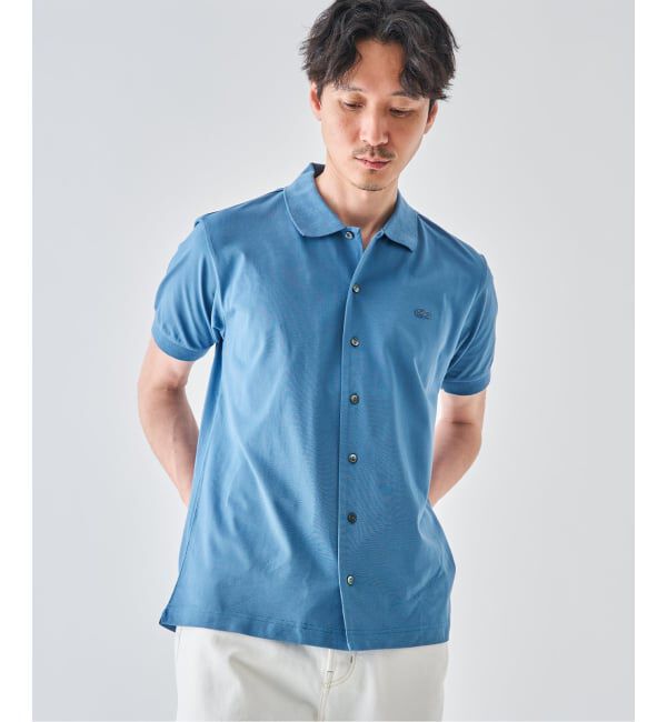 EDIFICE「《予約》LACOSTE(ラコステ) 別注 フルオープン ロングスリーブポロシャツ」|Tシャツ・カットソー|