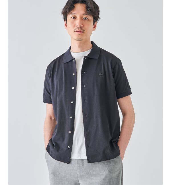 EDIFICE「《予約》LACOSTE(ラコステ) 別注 フルオープン ロングスリーブポロシャツ」|Tシャツ・カットソー|