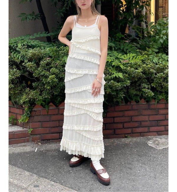 Oriens JOURNAL STANDARD「シアーフリルキャミソールワンピース」|ワンピース|