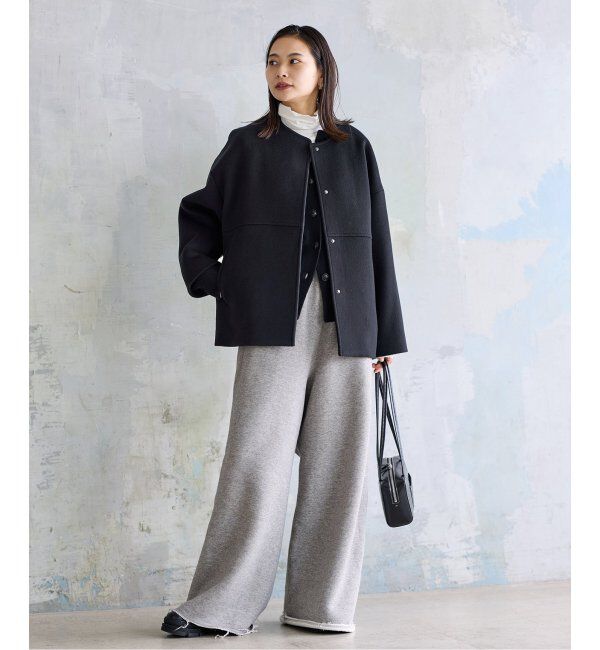 JOURNAL STANDARD「《追加》スーパー140ビーバーノーカラーショートコート」|ノーカラーコート|