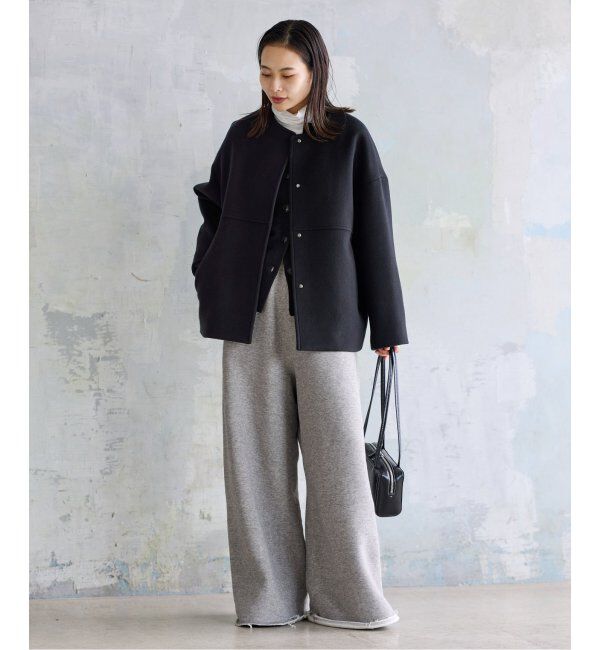 JOURNAL STANDARD「《追加》スーパー140ビーバーノーカラーショートコート」|ノーカラーコート|