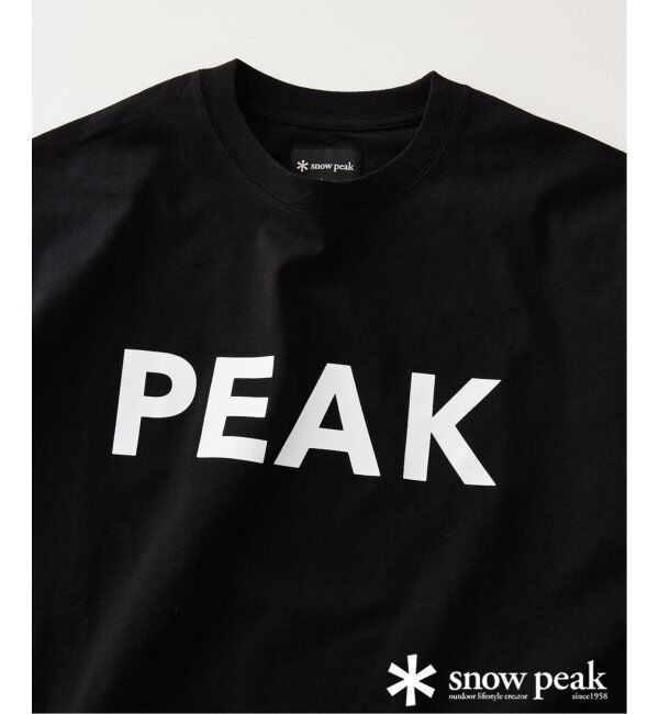 JOURNAL STANDARD relume「SNOW PEAK / スノーピーク 別注 &rdquo;PEAK SNOW&rdquo; ロゴTシャツ」|Tシャツ・カットソー|ブラック