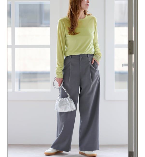 JOURNAL STANDARD relume「シアーベロアクルーネックロングTEE」|Tシャツ・カットソー|