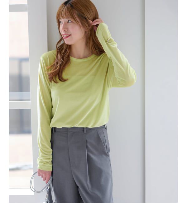 JOURNAL STANDARD relume「シアーベロアクルーネックロングTEE」|Tシャツ・カットソー|