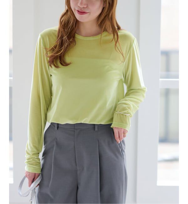 JOURNAL STANDARD relume「シアーベロアクルーネックロングTEE」|Tシャツ・カットソー|