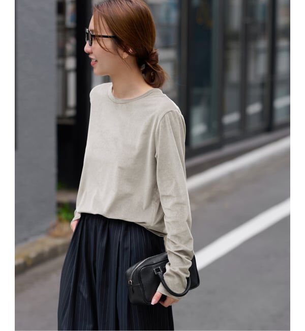 JOURNAL STANDARD relume「シアーベロアクルーネックロングTEE」|Tシャツ・カットソー|