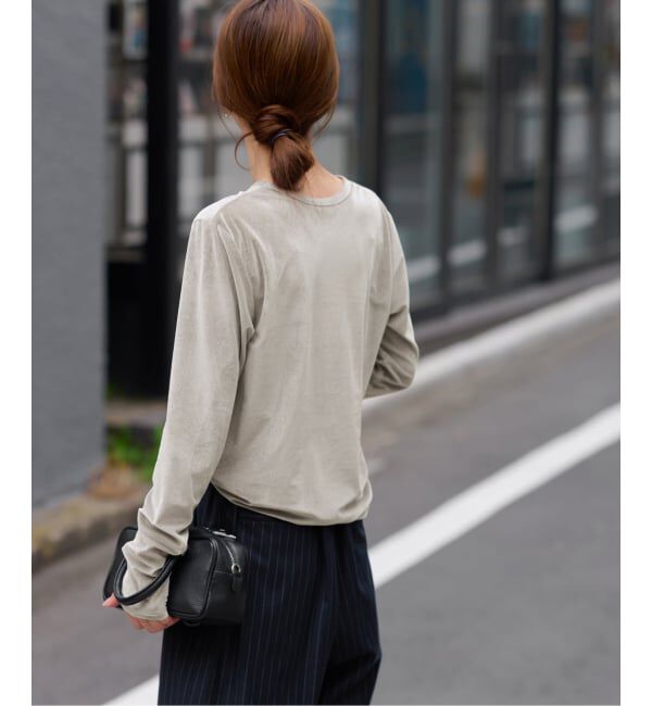 JOURNAL STANDARD relume「シアーベロアクルーネックロングTEE」|Tシャツ・カットソー|