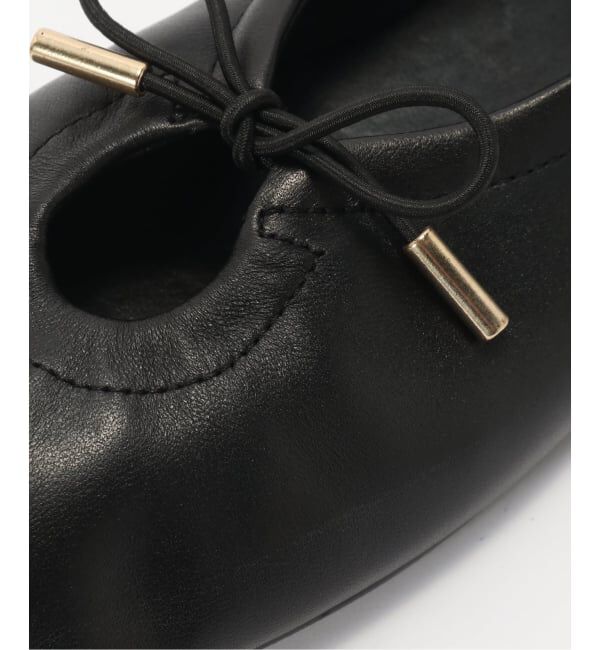 journal standard L'essage「【ALOHAS/アロハス】 Rosalind Black Leather Ballet Fla：バレエシューズ」|バレエシューズ|