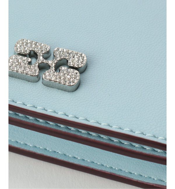 U by SPICK&SPAN「GANNI/ ガニー Ganni Bou Flap Card Holder Strass」|名刺入れ・カードケース|