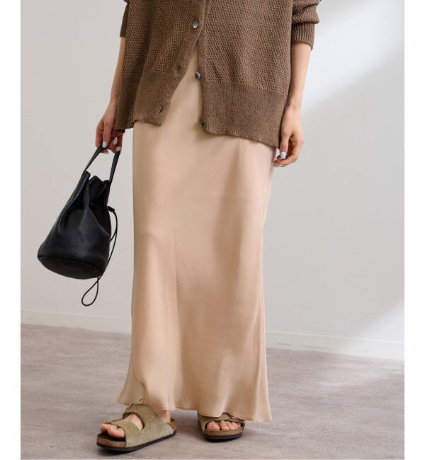 FRAMeWORK「≪追加≫シルキーキュプラバイアススカート2」|スカート|