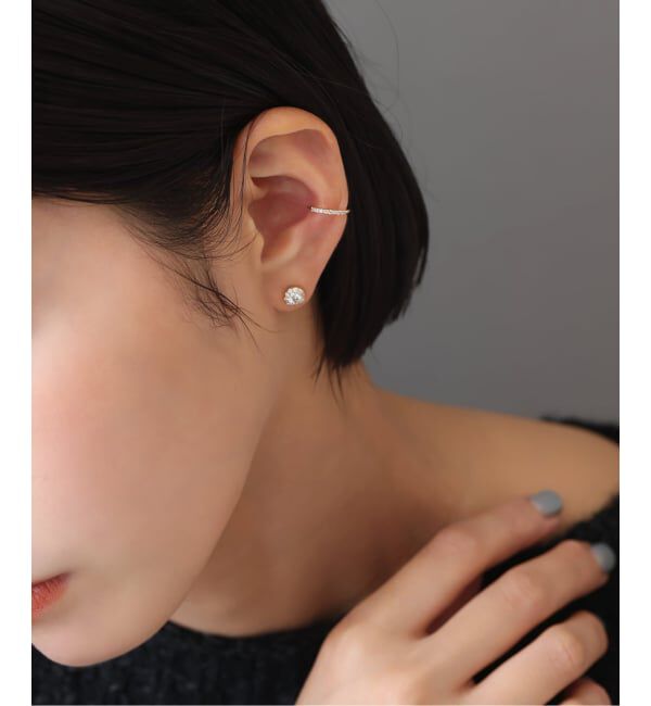 Lilas by Spick&Span「0.6ctサイドダイヤピアス K18（両耳）」|ピアス|