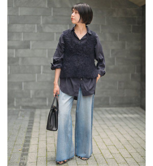 Spick and Span「《追加》ガーメントダイカシュクールシャツ」|シャツ・ブラウス|