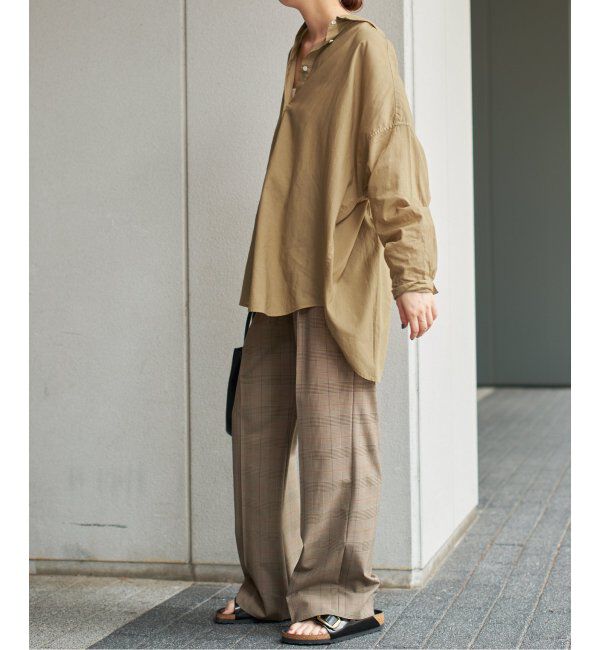 Spick and Span「《追加》ガーメントダイカシュクールシャツ」|シャツ・ブラウス|