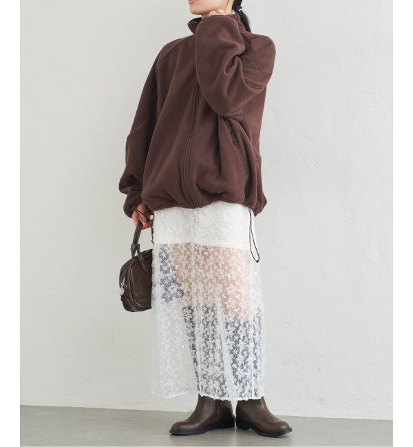 U by SPICK&SPAN「フラワーチュールシアースカート」|スカート|