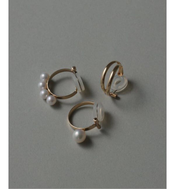 Lilas by Spick&Span「6mmパールフープカフイヤリング K10（片耳）」|イヤリング|