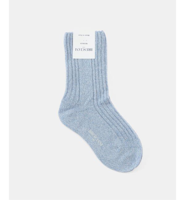 FRAMeWORK「BRESCIANI/ブレッシアーニ ウールミックスソックス」|ソックス|サックスブルー