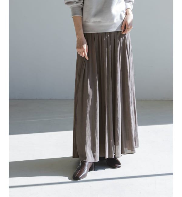 NOBLE「割線シフォンギャザースカート」|スカート|