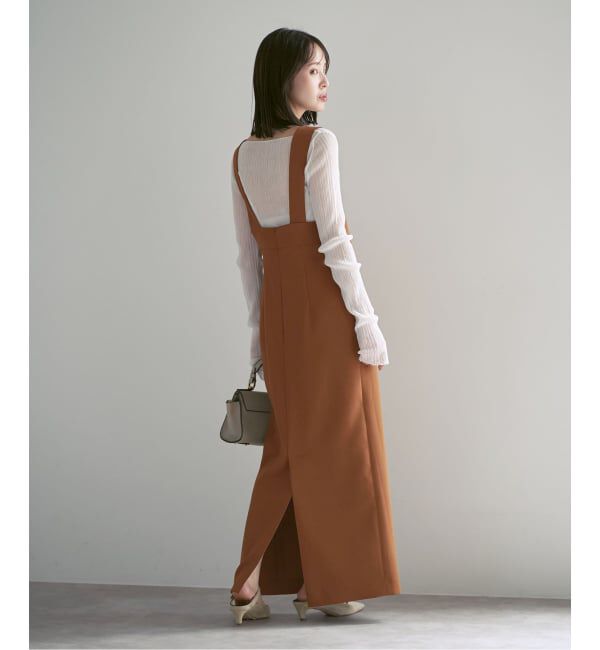 NOBLE「ラフィネダブルクロスソフトスクエアワンピース」|ワンピース|