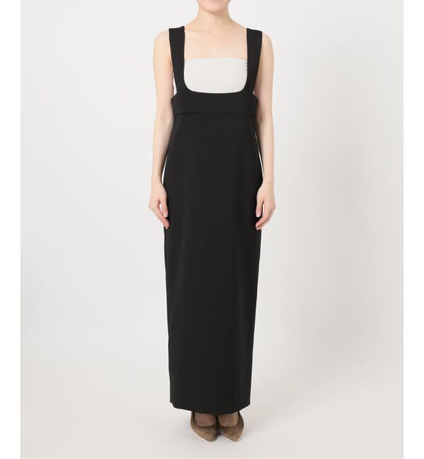 NOBLE「ラフィネダブルクロスソフトスクエアワンピース」|ワンピース|