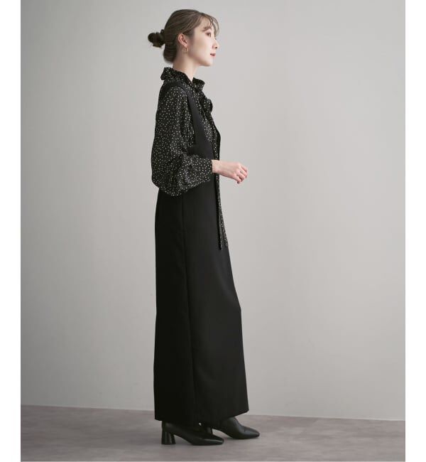 NOBLE「ラフィネダブルクロスソフトスクエアワンピース」|ワンピース|