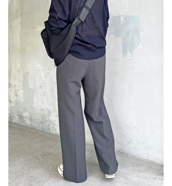 Spick and Span「《追加》ダブルクロスツータックパンツ」|スラックス|