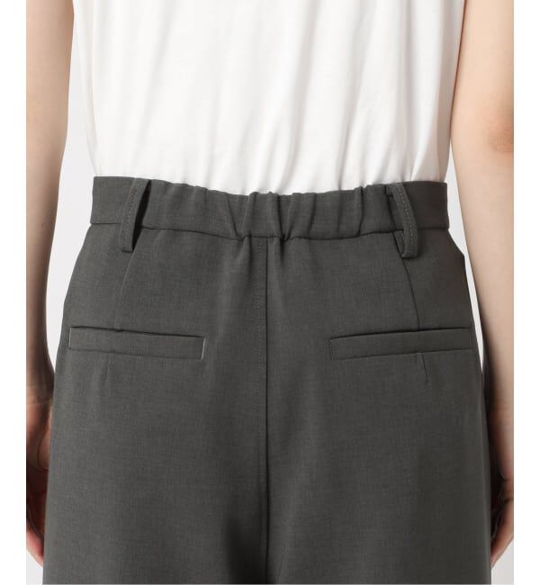 Spick and Span「《追加》ダブルクロスツータックパンツ」|スラックス|