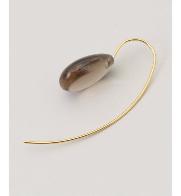 NOBLE「mounir/ムーニエ ドロップピアス(スモーキークォーツ)」|ピアス|