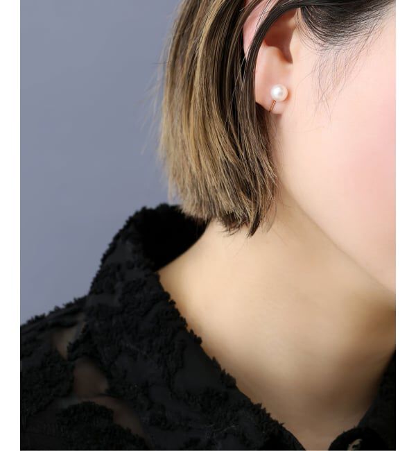 Lilas by Spick&Span「《WEB限定》アコヤパール7mmイヤリング K10（両耳）」|イヤリング|ホワイト