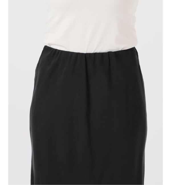 NOBLE「《新色・追加予約》キュプラサテンナローAラインスカート」|スカート|