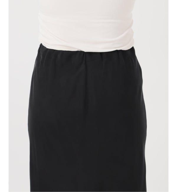NOBLE「《新色・追加予約》キュプラサテンナローAラインスカート」|スカート|