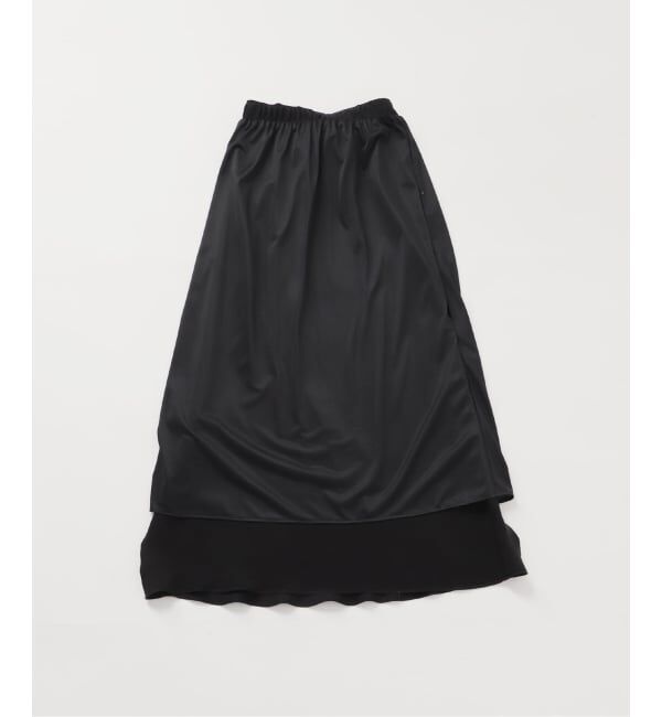 NOBLE「《新色・追加予約》キュプラサテンナローAラインスカート」|スカート|