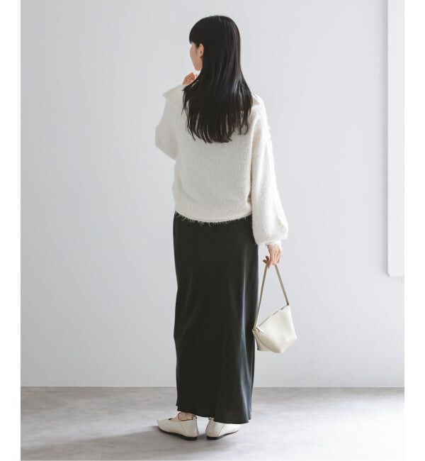 NOBLE「《新色・追加予約》キュプラサテンナローAラインスカート」|スカート|