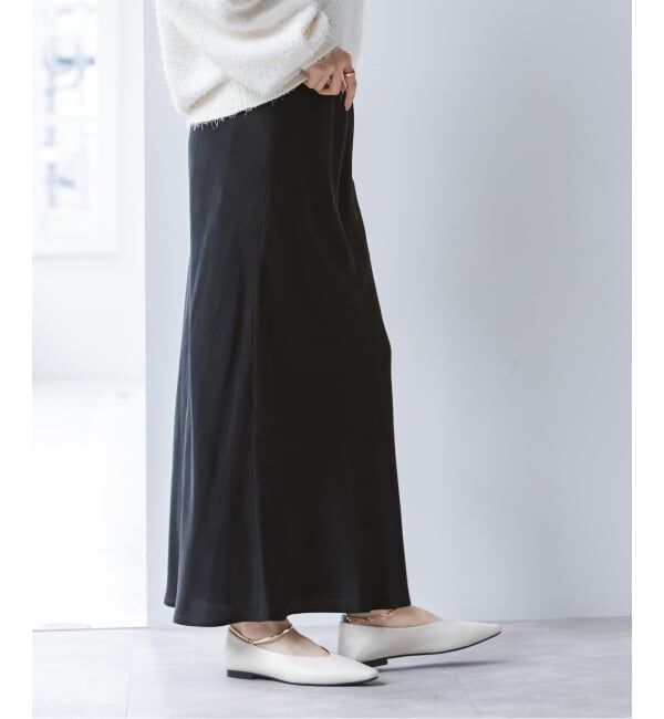 NOBLE「《新色・追加予約》キュプラサテンナローAラインスカート」|スカート|