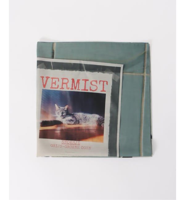 U by SPICK&SPAN「LY / エルワイ Postcard scarf」|バンダナ・スカーフ|ブルー A