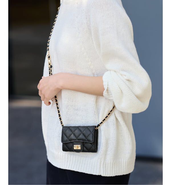 FRAMeWORK「VELETTO/ヴェレット キルティングCHAINPOACH」|名刺入れ・カードケース|