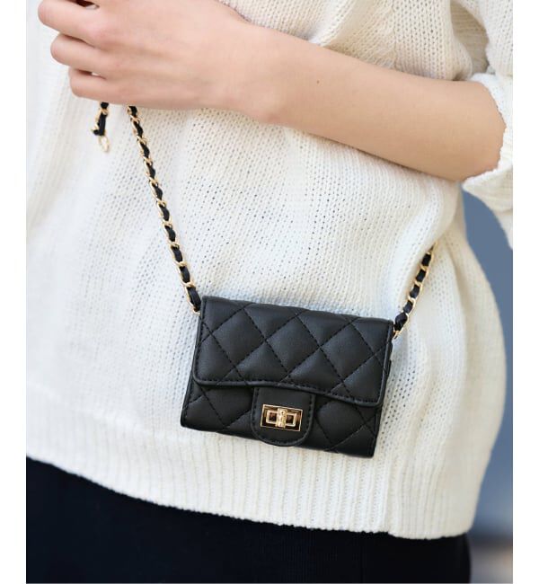 FRAMeWORK「VELETTO/ヴェレット キルティングCHAINPOACH」|名刺入れ・カードケース|