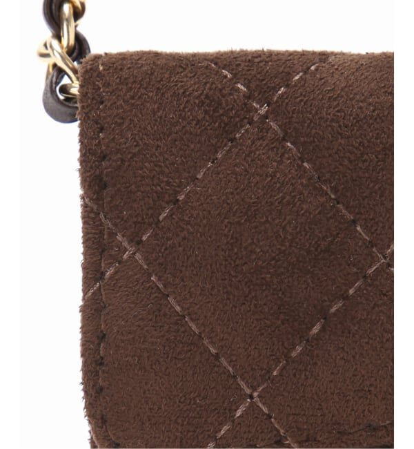 FRAMeWORK「VELETTO キルティングCHAINPOACH フェイクスウェード」|名刺入れ・カードケース|