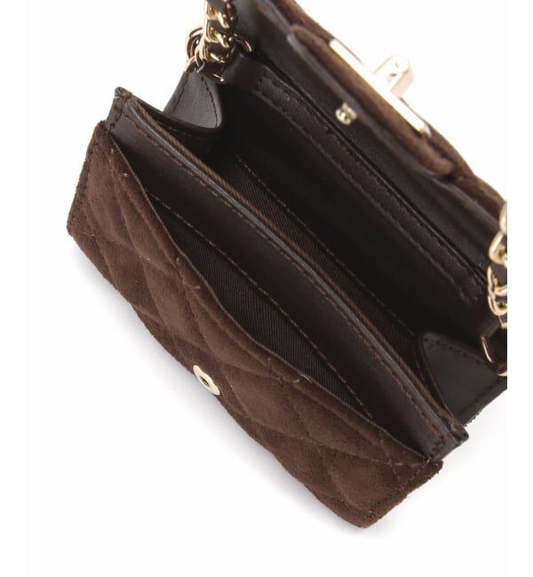 FRAMeWORK「VELETTO キルティングCHAINPOACH フェイクスウェード」|名刺入れ・カードケース|